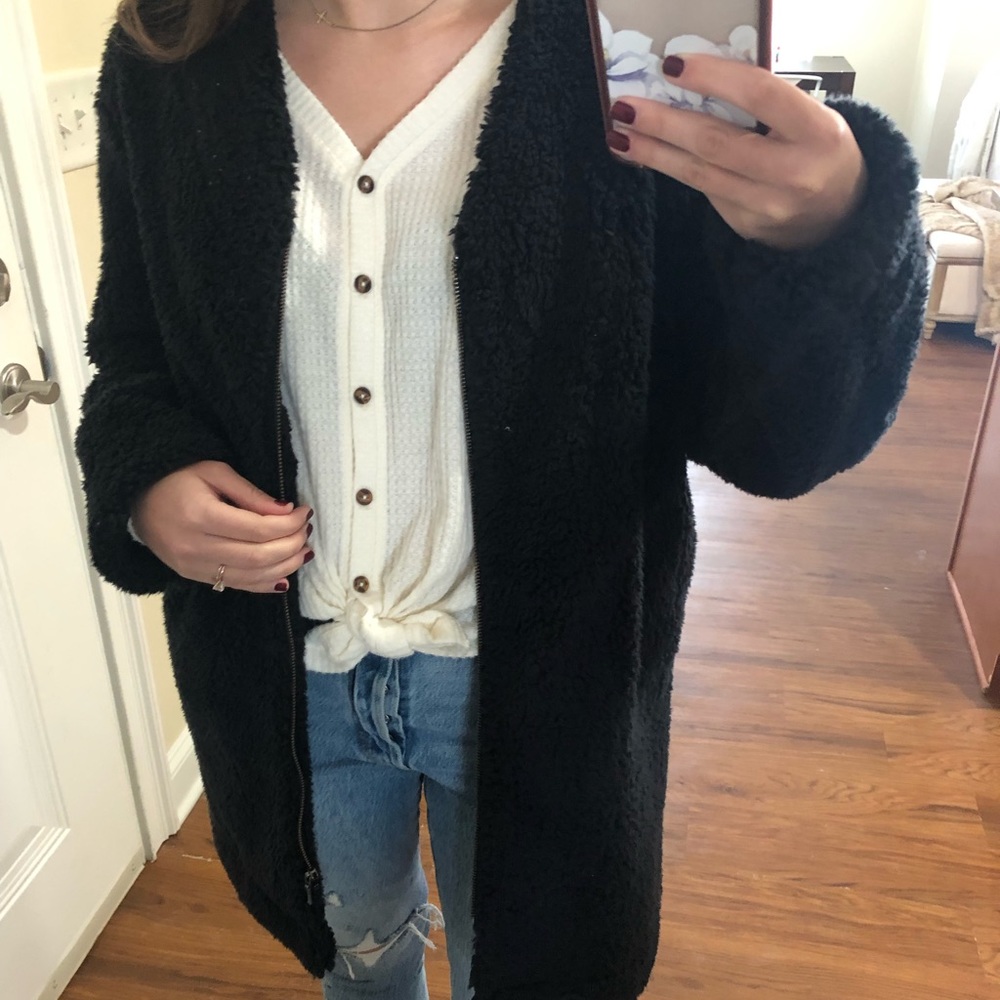 Uniqlo Black Teddy jacket